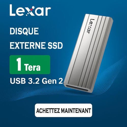 Lexar Disque Dur Externe SSD 1 Tera – USB 3.2