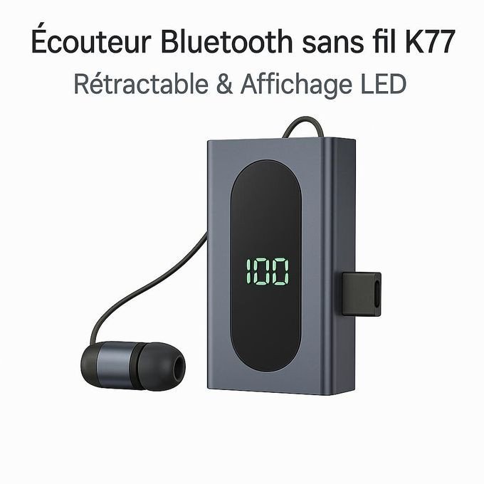 K77 – Écouteurs Bluetooth Sans Fil avec Son HD & Connexion Stable