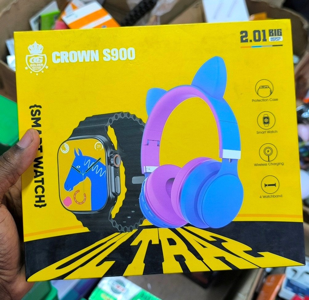 Pack Crown S900 – Montre Connectée + Casque Sans Fil – Ensemble Promo